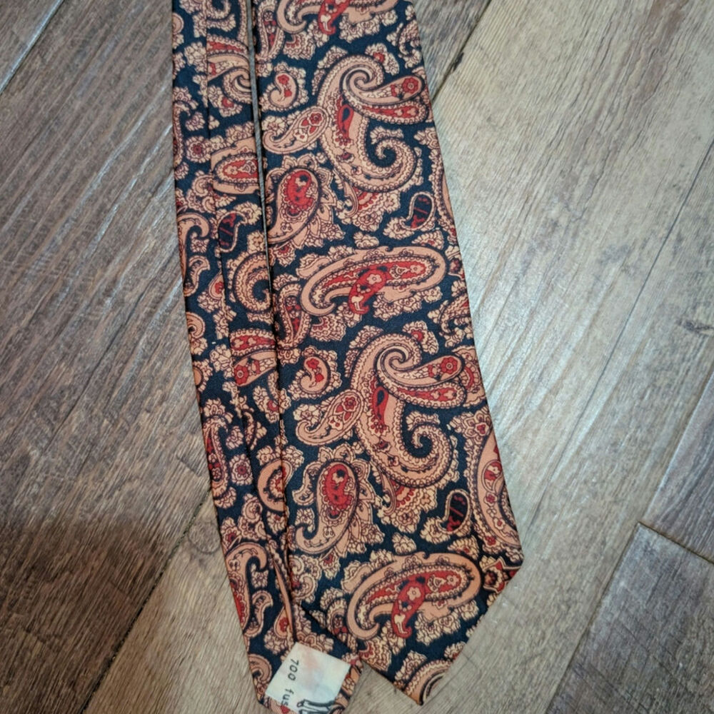 Vintage Richman Brothers Retro Paisley tie 3.25 x 57.25"
